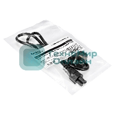 Кабель питания ноутбуков ExeGate Special PC5-7,5S (Евровилка Schuko->C5, 3*0.75мм2, CCA, черный, 0.75м)