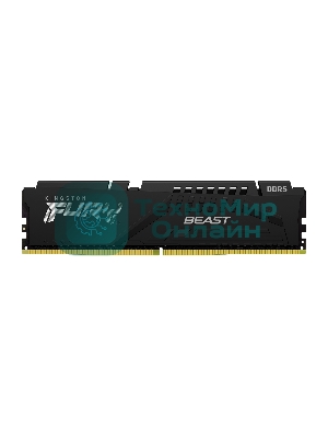 Оперативная память Kingston Fury Beast, DDR5, 64Gb (2x32 GB), 5600 MHz, CL36, радиатор, черный