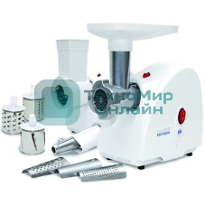 Мясорубка электрическая Аксион М32.02 белый, 1500 Вт, 1.7 кг/мин, защита от перегрузки, насадки - 5