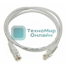 Патч-корд LANMASTER UTP TWT-45-45-2.0/6-GY вилка RJ-45-вилка RJ-45 Cat.6 2м серый ПВХ