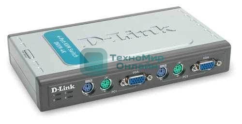 Переключатель KVM D-link DKVM-4K/B3A 4-портовый KVM-переключатель с портами VGA и PS/2