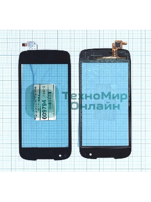 Сенсорное стекло (тачскрин) для Fly IQ4405 Quad EVO Chic 1, черное
