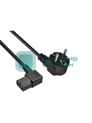 Кабель питания ExeGate OfficePC PC-1,8 450W (Евровилка Schuko ->C13 угловой, черный, 1.8м)