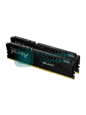 Оперативная память Kingston Fury Beast, DDR5, 64Gb (2x32 GB), 5600 MHz, CL36, радиатор, черный