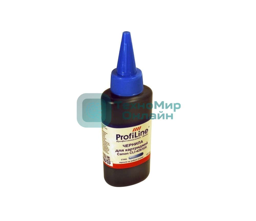 Чернила ProfiLine PL-CLI-426/526 для принтеров Canon iP4820/iP4840/iP4850/iP4870/MG6120/MG6140/MG6150/MG6170/MG8120/MG8140/MG8150/MG8170 Cyan водн 100 мл