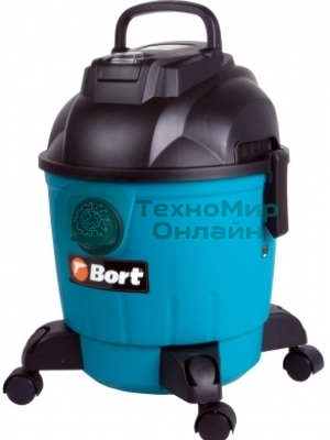 Пылесос строительный Bort BSS-1218 91272256 1200 Вт, вместимость 18 л, 26,5 л/сек, 6,3 кг, набор аксессуаров 7 шт
