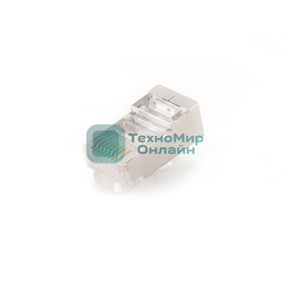 Вилка RJ-45 (8P8C) PLUG5SP/10 универсальная cat.5e экранированная, контакты 30 микродюймов