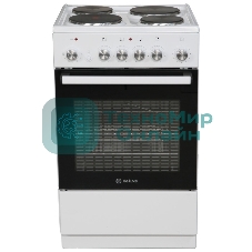Плита электрическая De Luxe 5004.16Э белый, конфорок 4 шт, духовка 46 л, 50 см x 85 см x 50 см