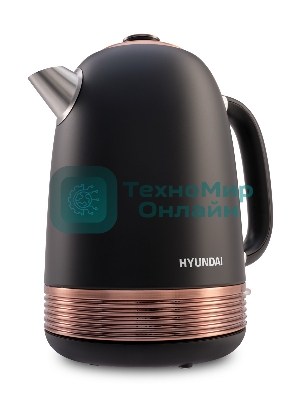Чайник электрический Hyundai HYK-S4501 1.7л. 2200Вт черный/бронзовый (корпус: нержавеющая сталь/пластик)