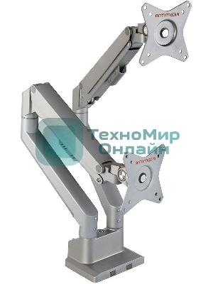 Кронштейн Arm media LCD-T36 серебристый, 4 шт/уп. Кр. алюм. настол. для 2-х мон. 15