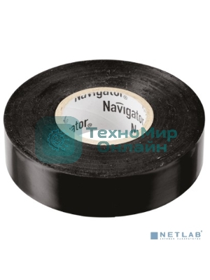 Изолента ПВХ Navigator 15 мм (рул.20м) черный NIT-B15-20/BL