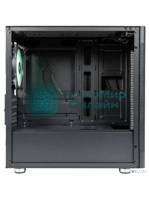 Компьютерный корпус mATX Eurocase M08 ARGB черный без БП закаленное стекло USB 3.0