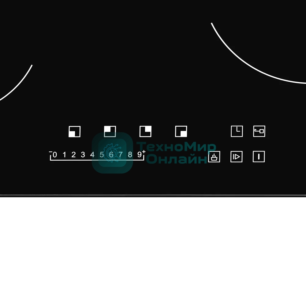 Встраиваемая варочная панель электрическая, 60 см, 4 конфорки, черный Monsher MHE 6002