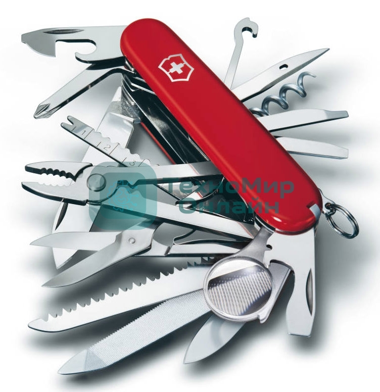 Нож перочинный Victorinox SwissChamp (1.6795) 91мм 33функций красный карт.коробка