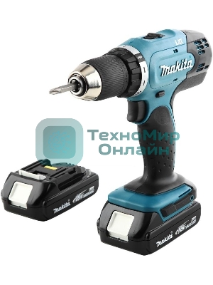 Дрель-шуруповерт Makita DDF453SYE, 18В, 1,5Ач, 42Нм, щеточный