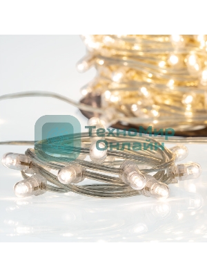 Гирлянда Neon-night LED Клип-лайт 12 V, прозрачный ПВХ, 150 мм, цвет диодов теплый белый