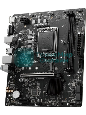 Материнская плата MSI PRO H610M-E, LGA 1700, Intel H610, 2xDDR5, 4xSATA, 1xM.2, 1xPCIe 4.0 x16, 1xPCIe 4.0 x1, 1xHDMI, 1xVGA, 1xRJ45 1Gb, 2xUSB-A 3.2 Gen 1, 4xUSB-A 2.0, 3x3.5мм, 7.1, mATX