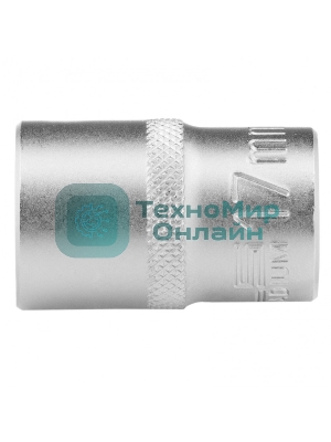 Головка торцевая, 17 мм, 12-гранная, CrV, под квадрат 1/2