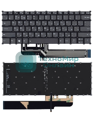 Клавиатура для ноутбука Lenovo XIAOXIN Air-14 2019 540S-14 черная с подсветкой