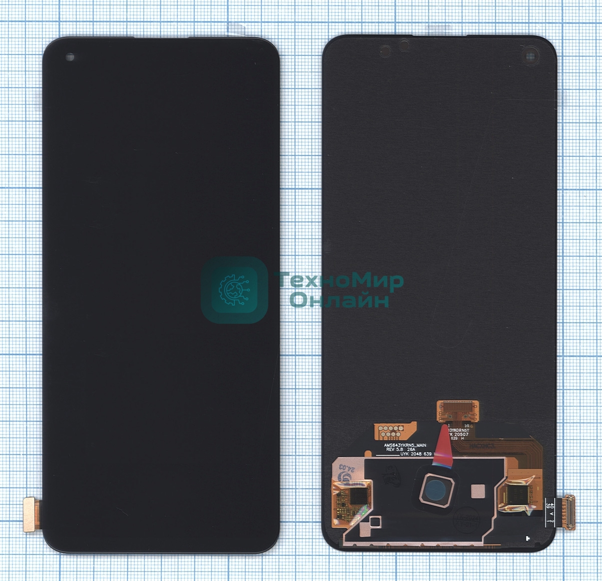 Дисплей для OnePlus Nord 2 в сборе с тачскрином OLED черный
