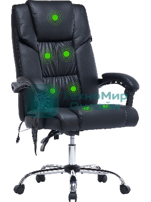 Кресло Cactus CS-CHR-OC02M-BK черный, экокожа