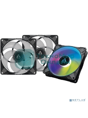 Комплект вентиляторов для корпуса Arctic P14 PWM PST A-RGB (3 шт.) черный, 140 мм, 1900 об/мин, 22.5 дБ, 4 pin