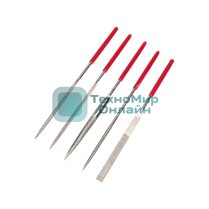 Набор надфилей алмазных Kranz 140х50х3 мм, 5 шт.