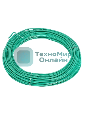 Проволока для подвязки Сибртех, стальная в ПВХ (зеленый) 25 м, внутр. 1,6 мм/внеш. 3,0 мм