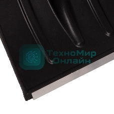 Лопата для уборки снега пластиковая, 380х385х1420 мм, оцинк. планка, деревянный черенок Россия