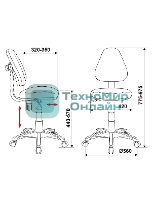 Кресло Бюрократ KD-4/PENCIL-GN зеленый, ткань, 120 кг