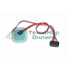 Кабель Gembird/Cablexpert Combo miniSATA, molex+SATA/miniSATA, 6pin+7pin, (длина инт-50 см, пит-30 см)