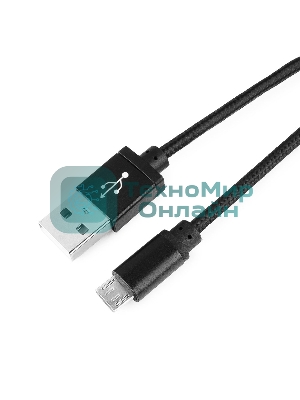 Кабель Gembird USB 2.0 Cablexpert AM/microBM 5P, 1м, нейлоновая оплетка, алюминиевые разъемы, черный, пакет