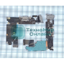 Шлейф разъема питания с аудио-разъемом для iPhone 6 Plus черный