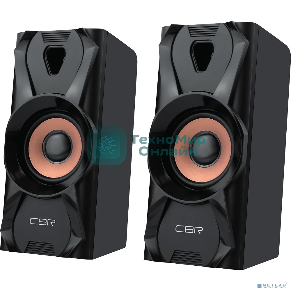 Акустическая система CBR CMS 720, 2.0, питание USB, 2х3 Вт (6 Вт RMS), материал корпуса пластик, 3.5 мм линейный стереовход, черный