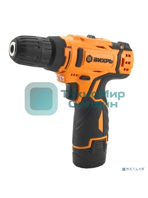 Дрель-шуруповерт аккумуляторная Вихрь ДА-12Л-2КА 72/14/26, Аккумуляторная, 12В, 2 АКБ, Кейс