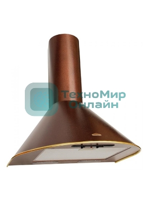 Вытяжка каминная Elikor Эпсилон 50П-430-П3Л медный/золотистый, 50 см, 430 куб. м/ч, 54 дБ