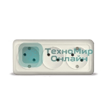 Розетка 3-м ОП Олимп без заземл. беж. UNIVersal 1166