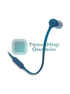 Проводные наушники JBL Tune 110 синий, внутриканальные, Jack 3.5 мм