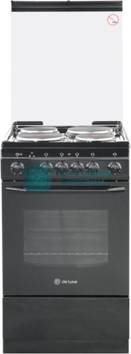 Плита электрическая De Luxe 506004.03Э (кр) белый, конфорок 4 шт, духовка 60 л, 50 см x 85 см x 60 см