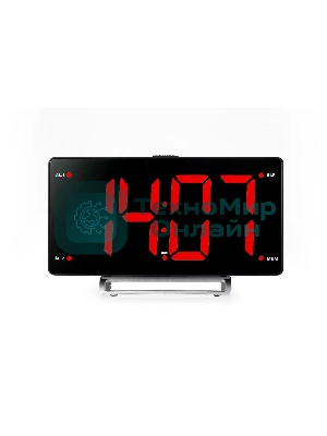 Радиобудильник Hyundai H-RCL246 черный LCD подсв:красная часы:цифровые FM