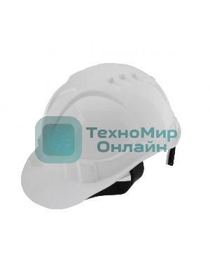 Каска защитная Сибртех с храповым механизмом, модель Европласт (К-03), белая Россия