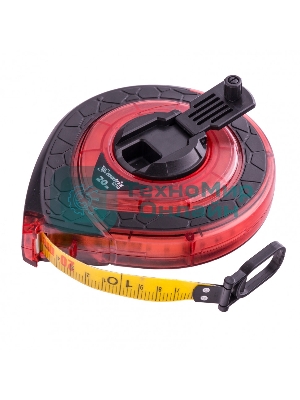 Рулетка геодезическая Matrix 20 м х 15 мм, закр. корп., фибергласс. лента, двуст. шкала, PRO