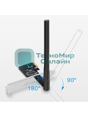 Двухдиапазонный Wi-Fi адаптер TP-Link Archer T2E AC600 PCI Express