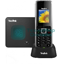 Телефон DECT-трубка Yealink W73P DECT (база W70B+трубка W73H) до 10 SIP-аккаунтов, до 10 трубок на базу, до 20 одноврем. Вызовов