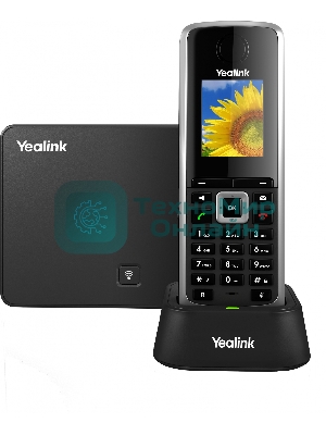 Телефон DECT-трубка Yealink W73P DECT (база W70B+трубка W73H) до 10 SIP-аккаунтов, до 10 трубок на базу, до 20 одноврем. Вызовов