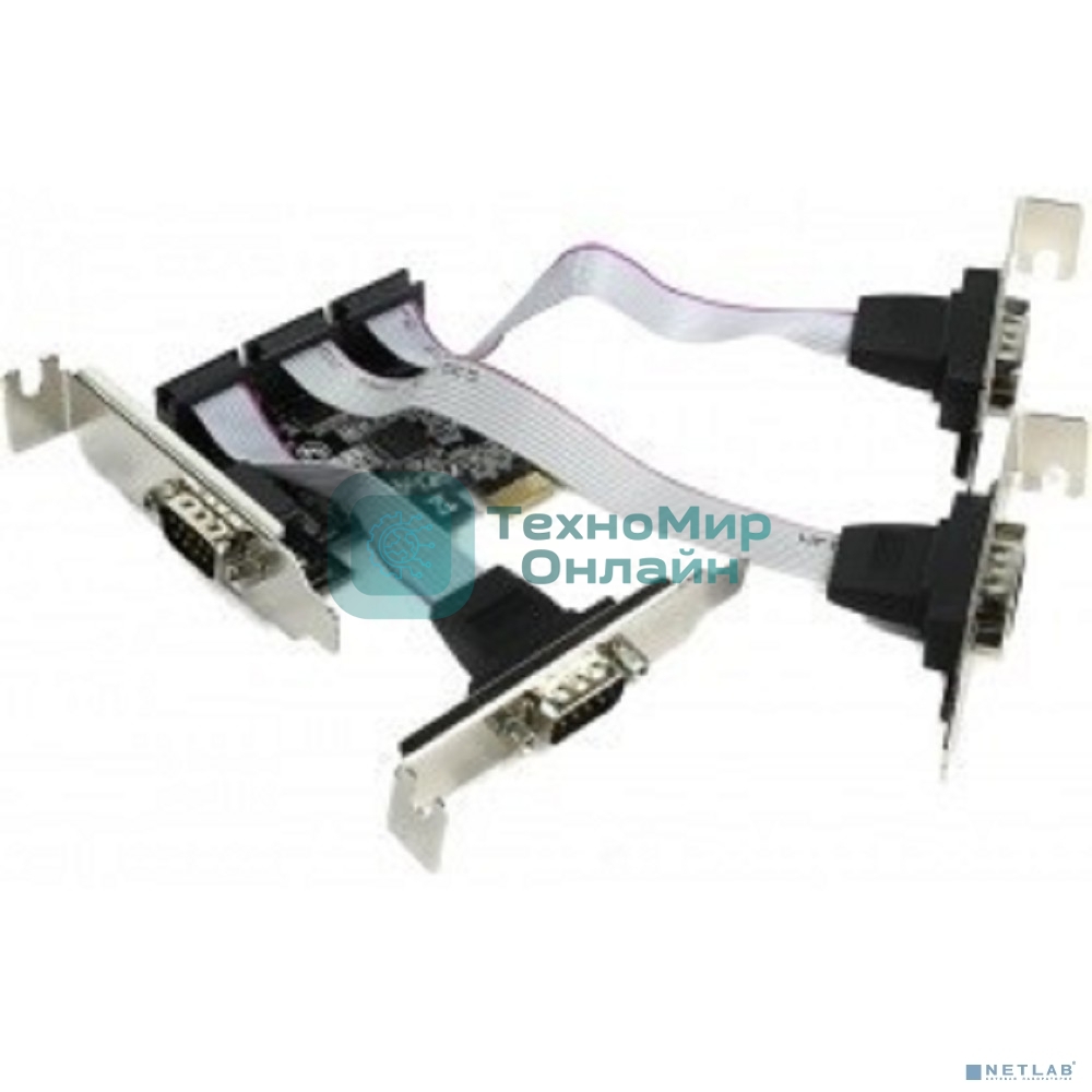 Контроллер ORIENT XWT-PE4SV1LP, PCI-E to COM 4-port Low Profile (ASIX AX99100) oem