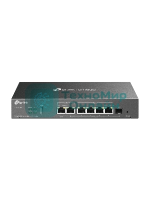 Маршрутизатор VPN TP-Link ER707-M2 Omada с мультигигабитными портами,1 x RJ45 WAN 2,5 Гбит/с, 1 x RJ45 WAN/LAN 2,5 Гбит/с, 1 x SFP WAN/LAN, 4 гиг. порта RJ45 WAN/LAN, 1 порт USB 2.0