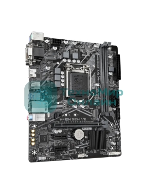 Материнская плата Gigabyte H410M S2H V2 2.1, LGA 1200, Intel Q470, 2xDDR4, 4xSATA, 1xM.2, 1xPCIe 3.0 x16, 2xPCIe x1, 1xHDMI, 1xDVI-D, 1xVGA, 1x 1Gb LAN, 2xUSB-A 3.2 Gen 1, 4xUSB-A 2.0, 3x3.5 мм, 7.1, mATX