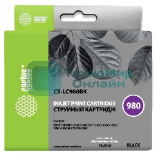 Картридж струйный Cactus CS-LC980BK черный (16 мл) для Brother DCP-145C/165C MFC-250C/290C