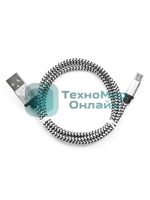 Кабель Gembird USB 2.0 Cablexpert AM/microBM 5P, 1м, нейлоновая оплетка, алюминиевые разъемы, серебристый, пакет